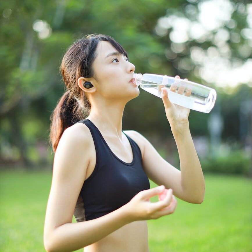 woman relaxation summer grass